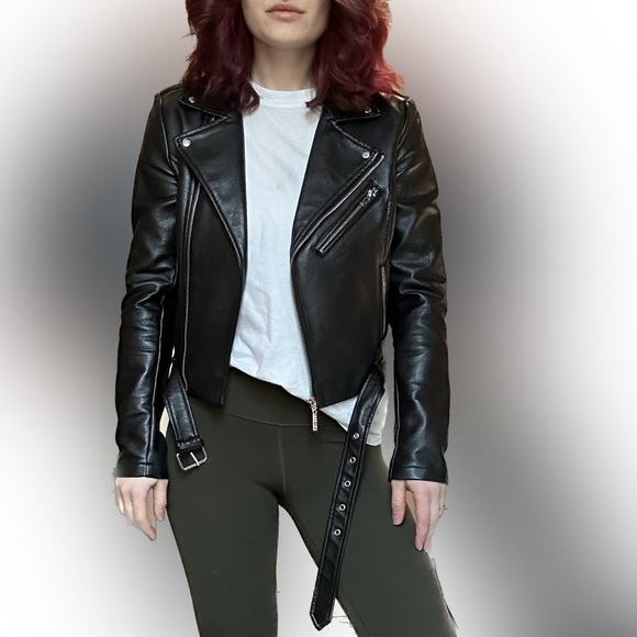 Guess Faux Leather Biker Jacket - Picture 2 of 4